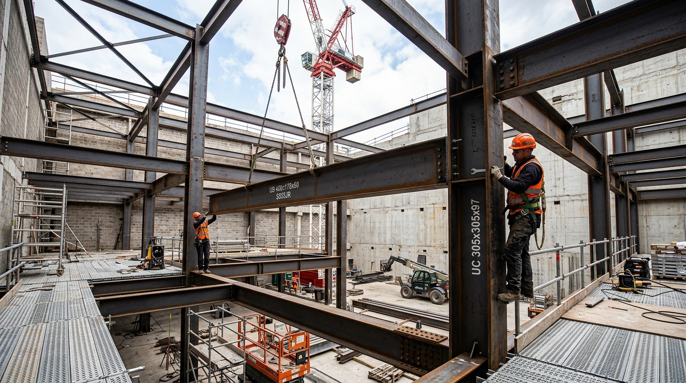 Mezzanine RSJ Beams Project